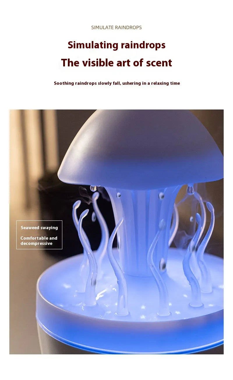 Rotating Water Drop Aroma Diffuser Household Colorful Night Lamp