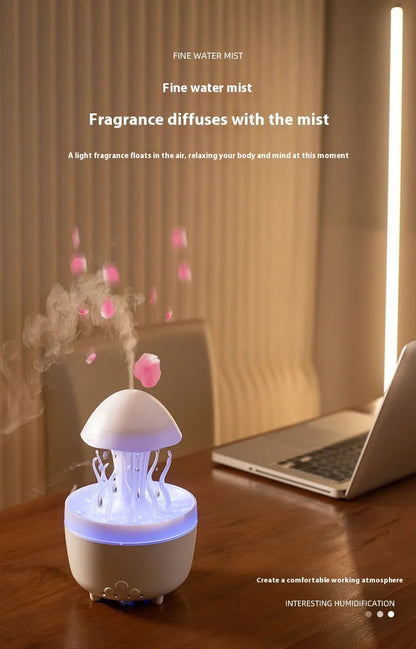 Rotating Water Drop Aroma Diffuser Household Colorful Night Lamp